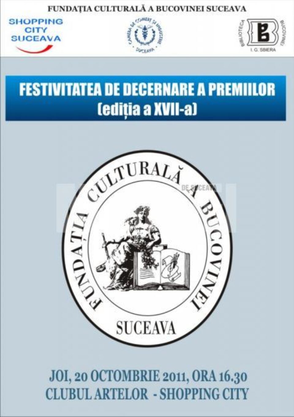 Festivitatea de decernare a Premiilor Fundației Culturale a Bucovinei
