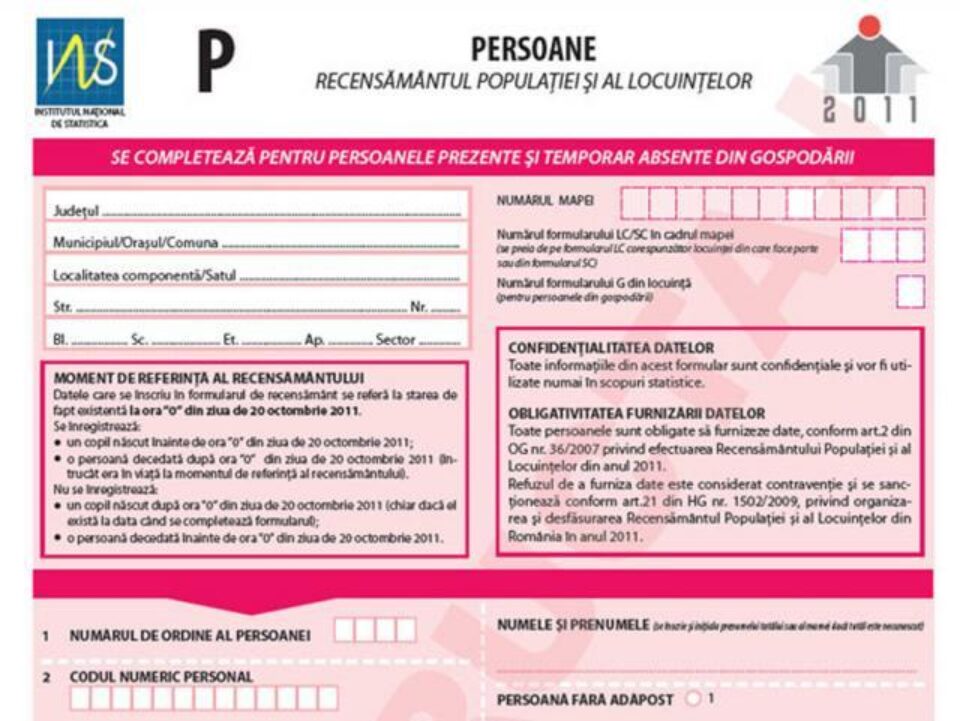 Formularele individuale vor fi distruse la un an după încheierea procesării