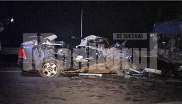 Din autoturismul VW Bora nu a mai rămas decât un morman de fiare