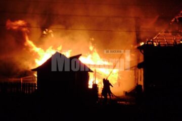 Incendiul a mistuit imobilul de locuit și anexele aproape în întregime