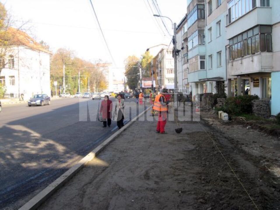 Lucrările de lărgire a bulevardului principal al Sucevei