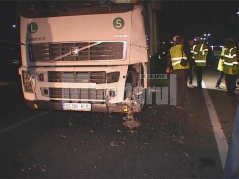 Tirul implicat în accident a suferit avarii ușoare