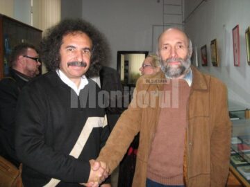 Vasile Tudor și sculptorul Mircea Dăneasă