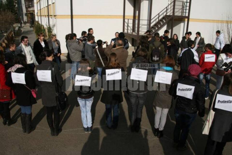 O parte dintre protestatari