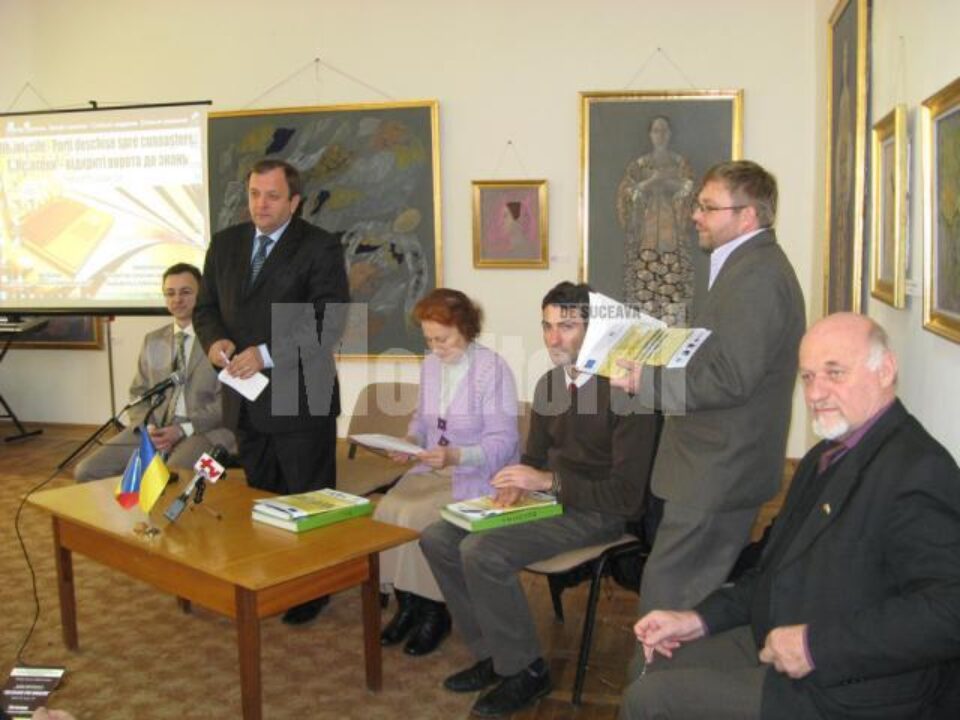 Președintele CJ Suceava, Gheorghe Flutur, prezentând mesajul administrației județene
