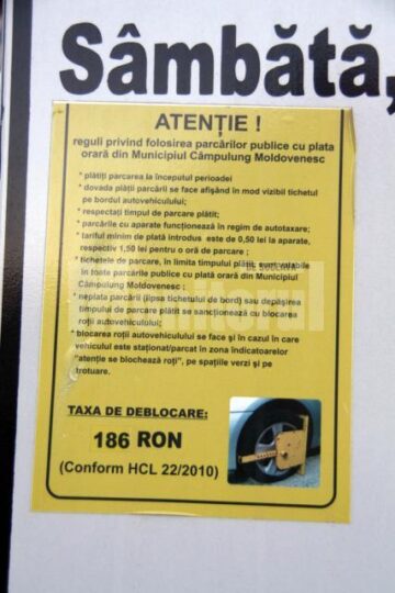 Afacerea parcărilor cu plată din Câmpulung a fost pusă la cale înaintea aducerii “hingherilor” de mașini