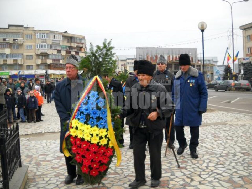 Coroana depusă de Asociației Naționale a Veteranilor de Război – Filiala Fălticeni