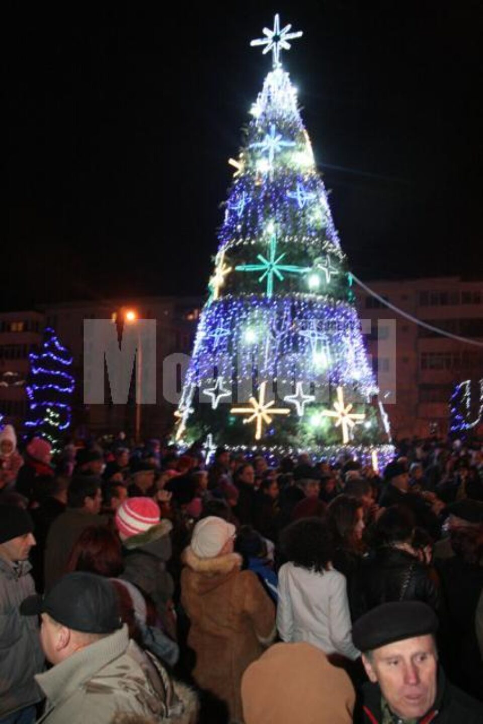 Sute de suceveni au fost prezenți la aprinderea luminilor în brad