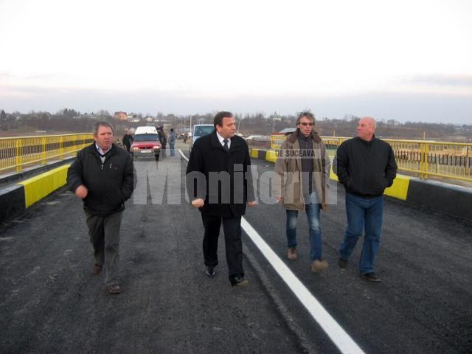 Gheorghe Flutur fost prezent la redeschiderea podului de peste râul Suceava din Verești
