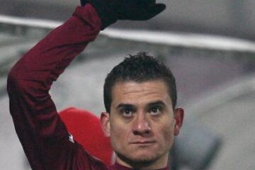 Ronny da Silva, de la CFR Cluj, se bucură după marcarea unui gol, in timpul meciului cu CS Mioveni. Foto: Mediafax