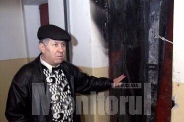 Șeful de scară Constantin Puiu și liftul ars