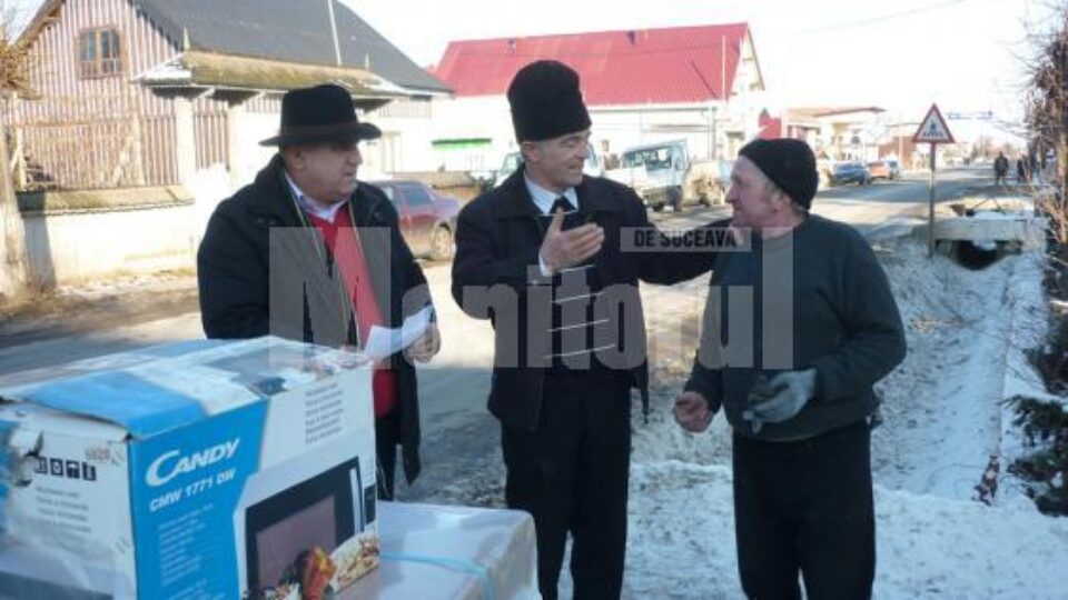 Omului de afaceri Dumitru Mihalescu a dăruit electrocasnice în valoare de peste o sută de milioane de lei vechi
