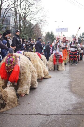 Cete de urători și colindători, pe străzile Sucevei