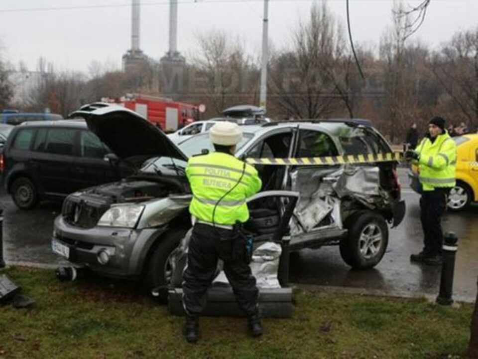 Mașina implicată în accident