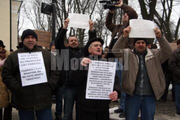 Foarte multe pancarte și lozinci la protestul de ieri