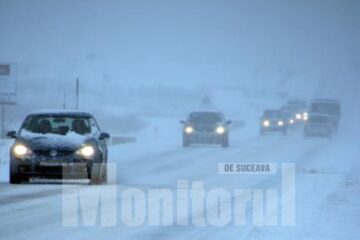 Circulația rutieră se desfășoară în condiții de iarnă pe drumurile din județ