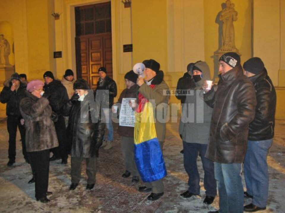 Protestele au continuat și marți seară, la minus 15 grade Celsius