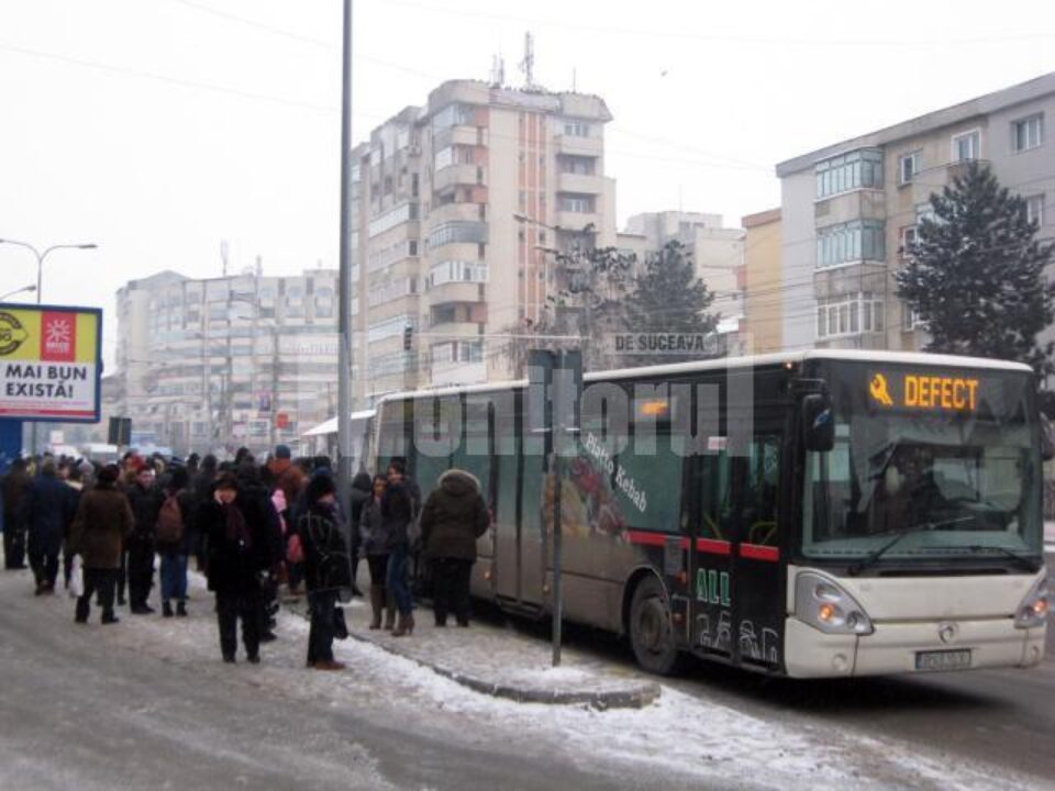 Din cauza gerului, autobuzele s-au defectat unul după altul