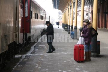 Călători înghețați în Gara Burdujeni