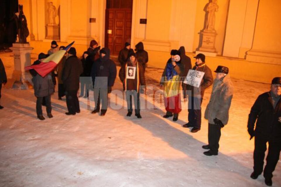 20 de suceveni au protestat împotriva noului Guvern