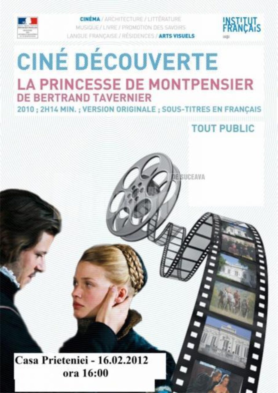 Prima proiecție, „La princesse de Montpensier”, este programată pentru ora 16:00