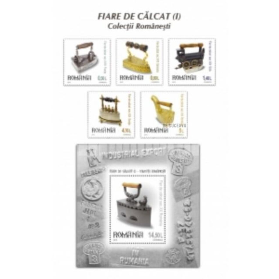 Emisiunea de mărci poștale românești „Fiare de călcat” (I)