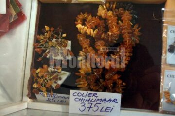 Podoabe din chihlimbar prezentate în expoziție