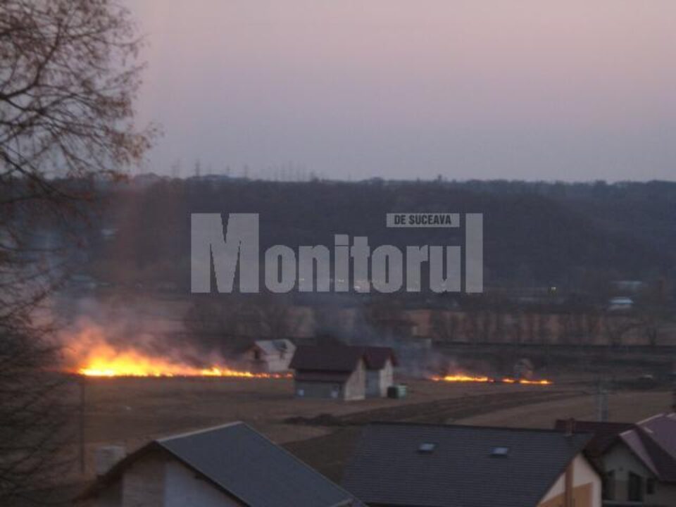 Case în pericol din cauza incendierii miriștilor