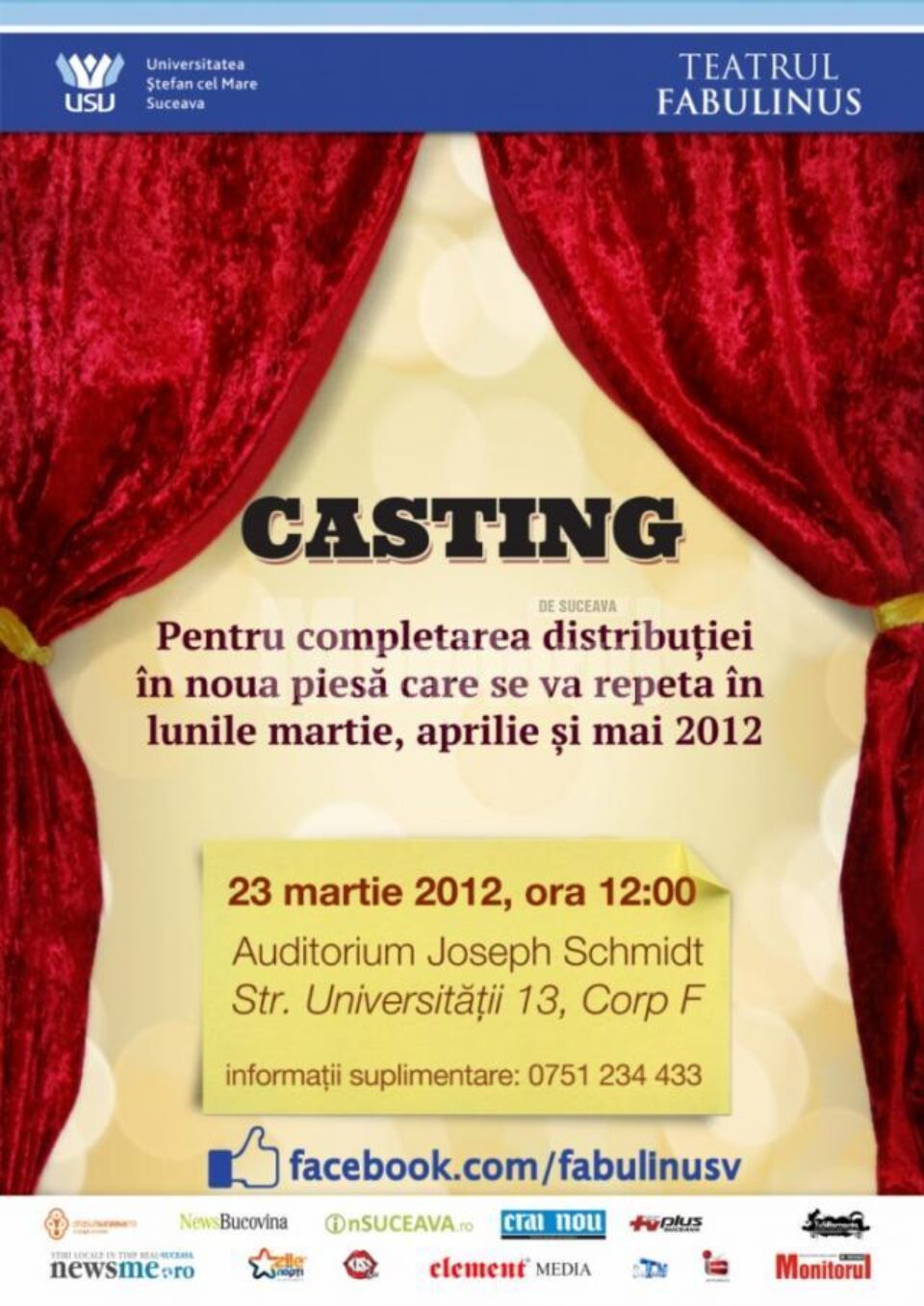 Casting pentru completarea distribuției
