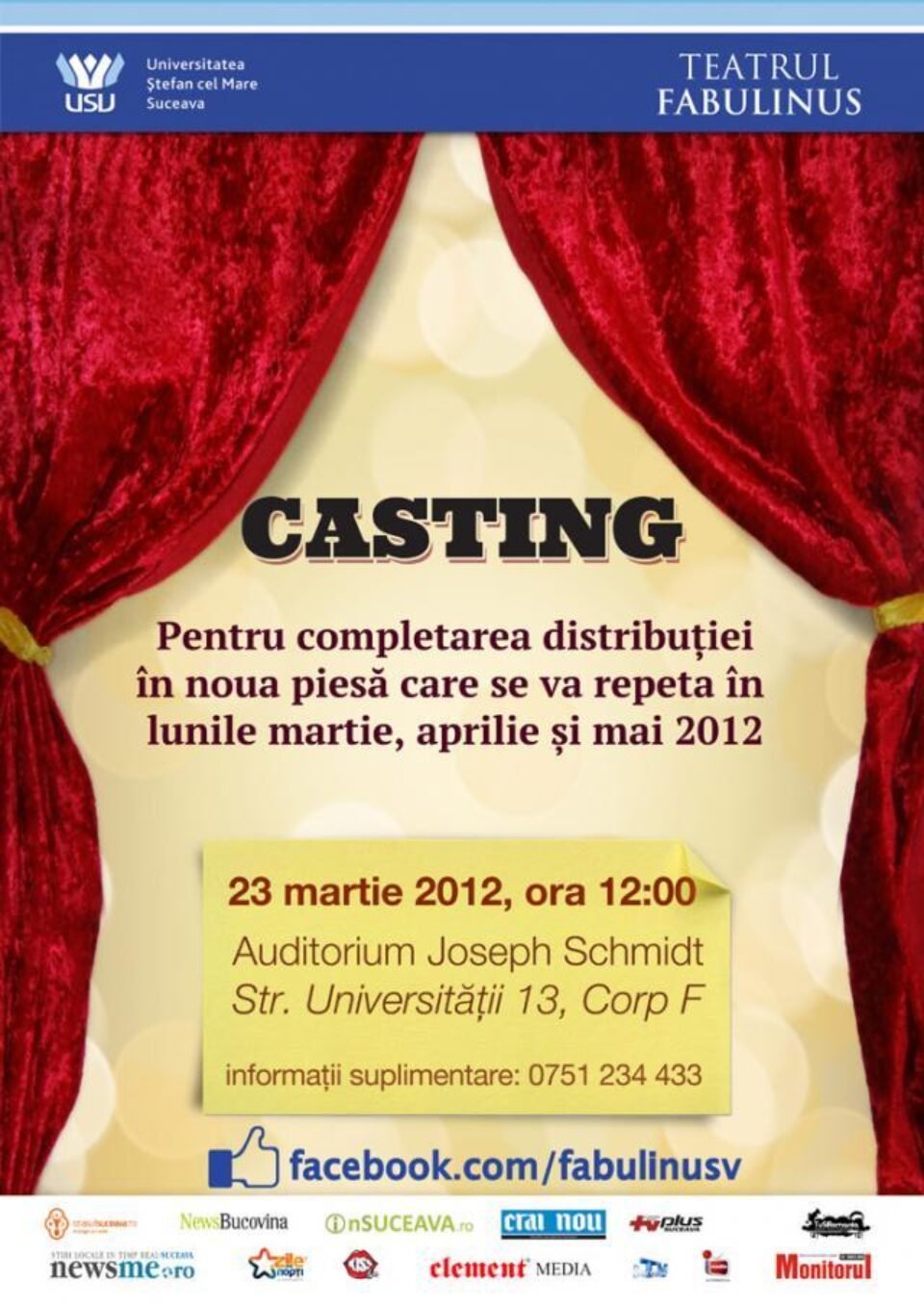 Casting Teatrul Fabulinus