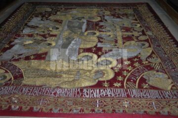 Broderia medievală „Plângerea lui Iisus”, împodobită cu zece mii de perle