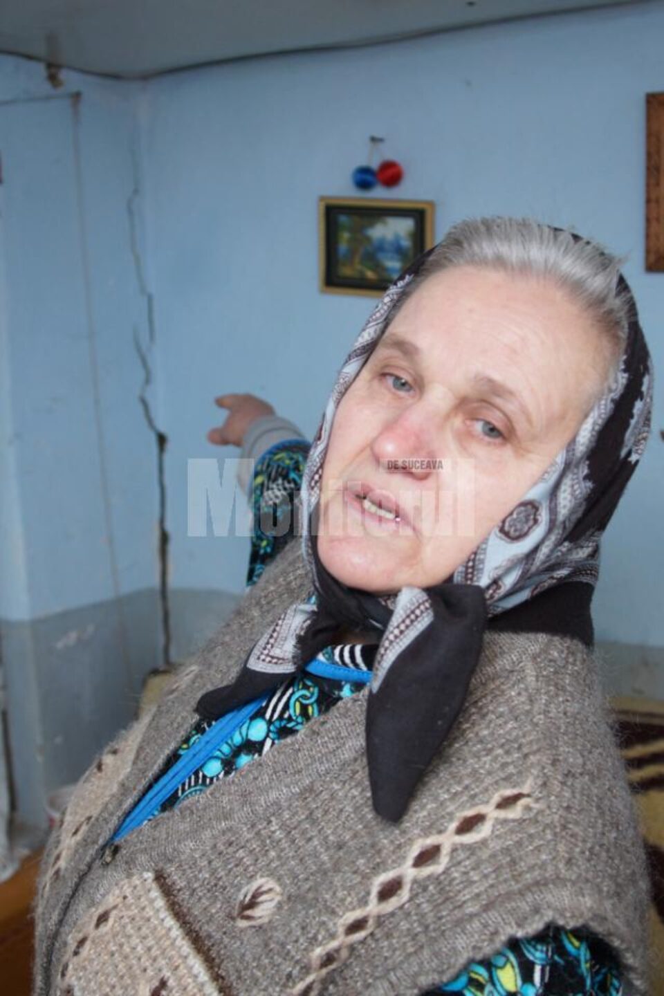 Valeria Tudora se gândește cu groază dacă casa va mai rezista ploilor din următoarea perioadă