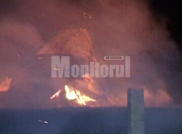 Incendiul devastator a mistuit în mare parte casă