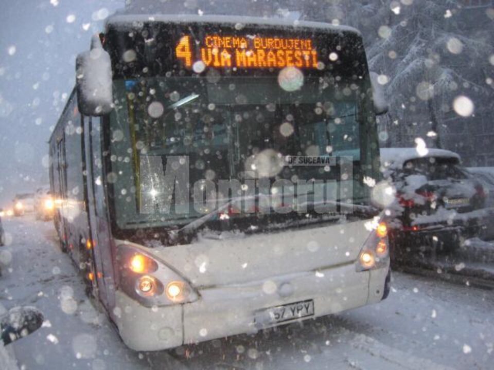 Și autobuzele societății de transport public local au avut probleme în trafic
