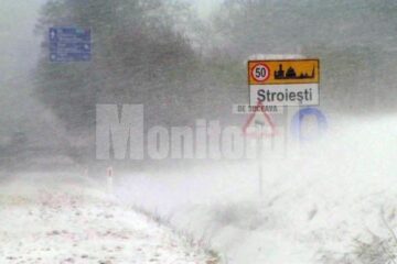 Ninsoarea mieilor a blocat drumurile din județ