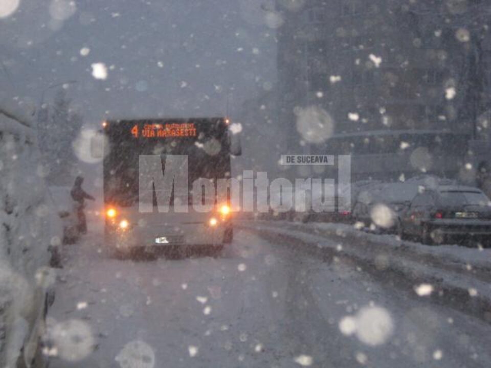 Și autobuzele societății de transport public local au avut probleme în trafic