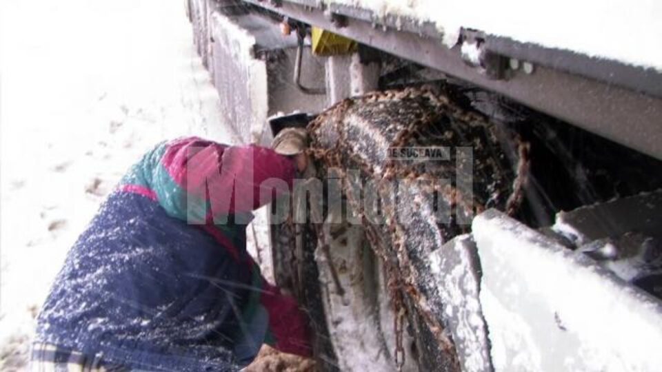 Ninsoarea mieilor a blocat drumurile din județ