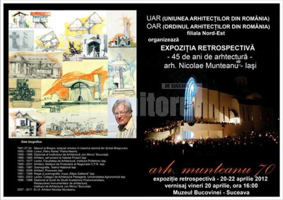 Expoziția „Arh. Nicolae Munteanu 70”