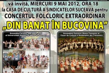 Concert folcloric extraordinar, la Casa de Cultură Suceava