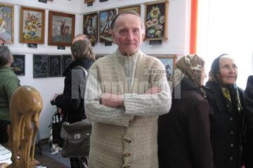 Dragoș Olaș la vernisajul expoziției