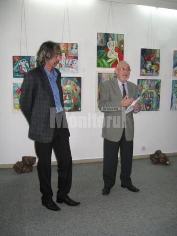 Iulian Dziubinski și criticul de artă Valentin Ciucă