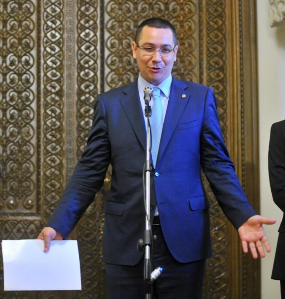 Ponta a subliniat că guvernarea sa va avea ca obiectiv "să le dea românilor speranța că în România lucrurile se îndreaptă în direcția bună”