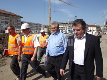 Ion Lungu a verificat lucrările de modernizare a zonei centrale a Sucevei