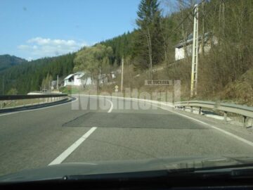 Porțiuni de drum plombate, pe DN 17, în zona Iacobeni