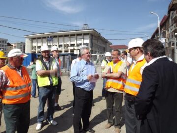 Ion Lungu a verificat lucrările de modernizare a zonei centrale a Sucevei