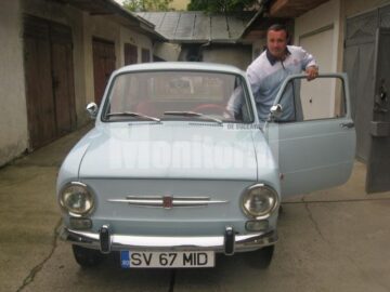 Autoturismul Fiat 850, una din noile masini din colectia lui Crainiciuc, masina fabricata in 1967