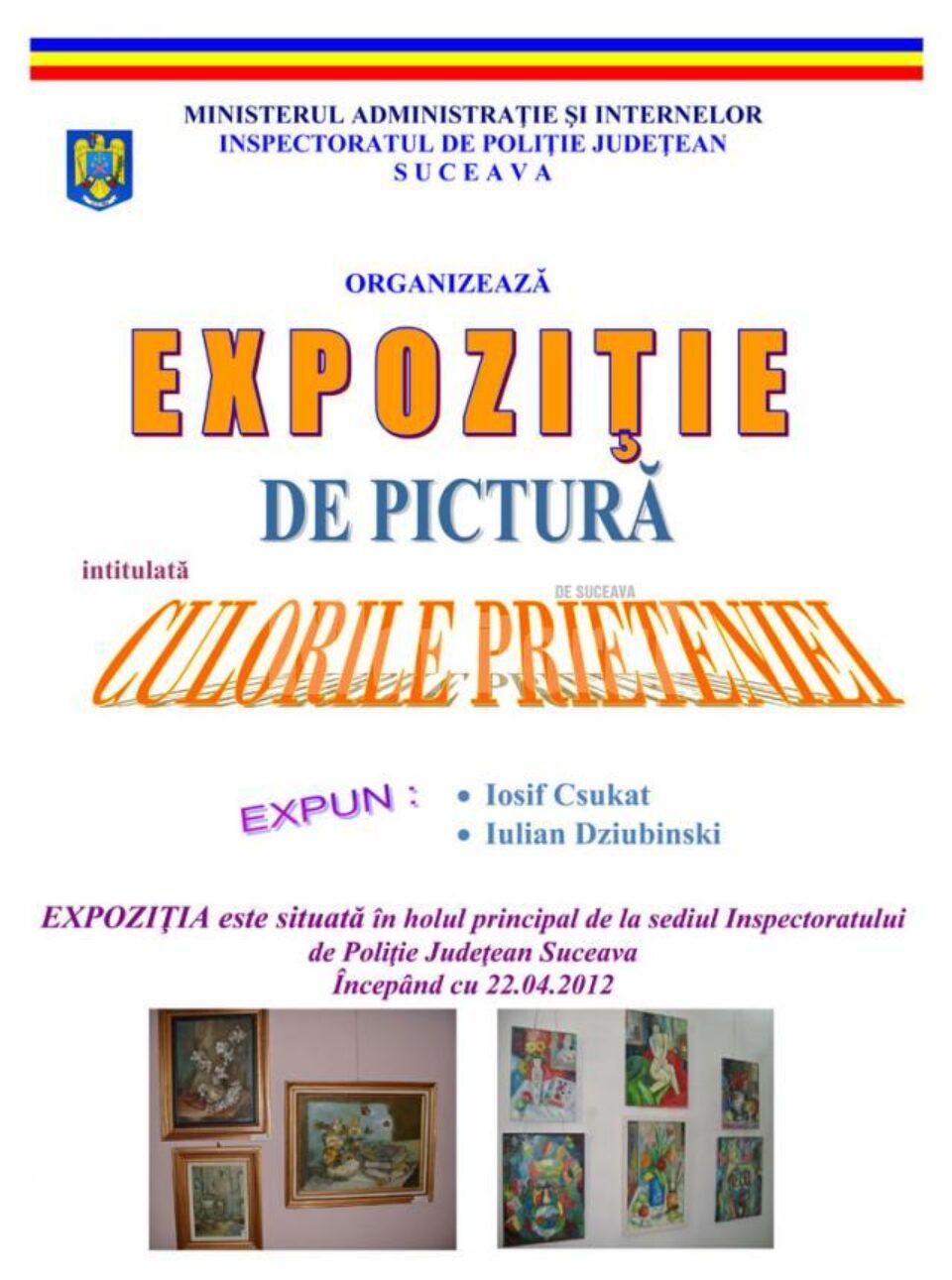 Expoziția de pictură „Culorile prieteniei”
