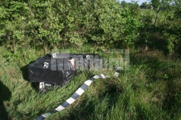 Opt focuri de armă pentru interceptarea unui transport de țigări de contrabandă
