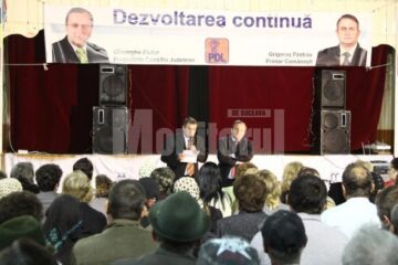 Primarul din Comănești, Grigoraș Păstrăv, și președintele CJ, Gheorghe Flutur