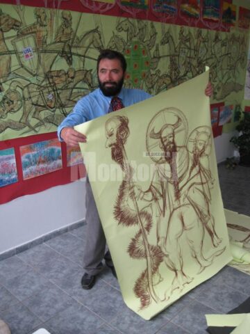 Constantin Ungureanu BOX în timpul desfășurării happening-ului
